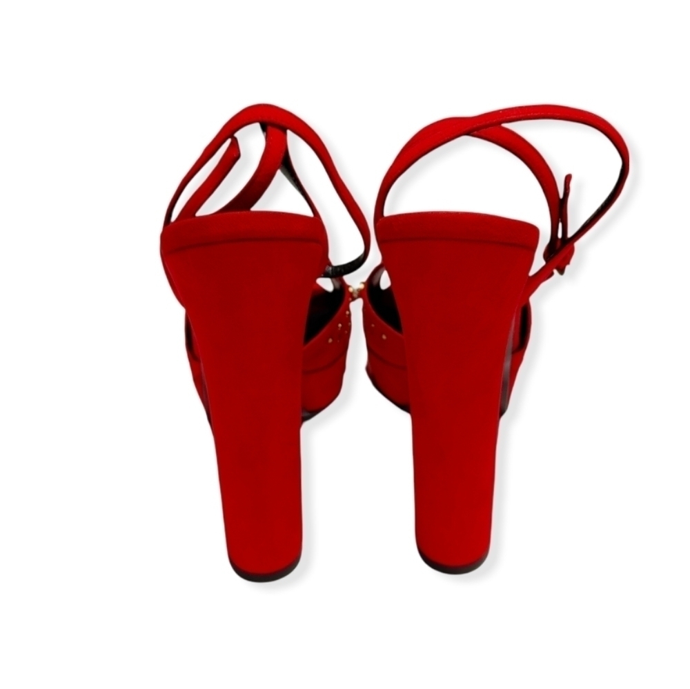 Fausto Puglisi Open Toe Suede Platform Sandal Size EU 40 - Picture 4 of 15